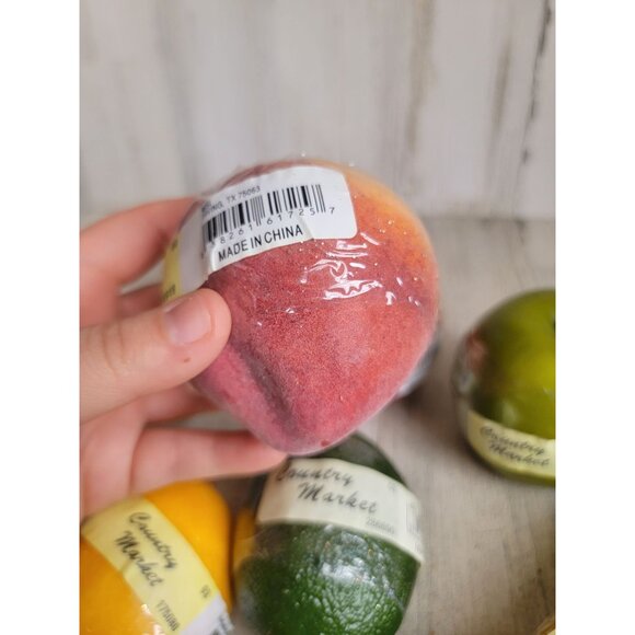 Country Market artificial realistic fruit banana lemon Apple orange lime Peach s - Picture 7 of 13